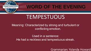 tempestuous in a sentence